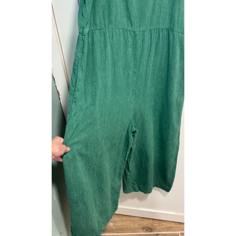 PATAGONIA Garden Island Hemp Blend Wide Leg Cropped Jumpsuit Size L - Picture 5 of 7